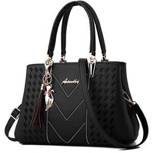 Women's Black Purses and Handbags Shoulder Bag Ladies Designer Satchel Bags